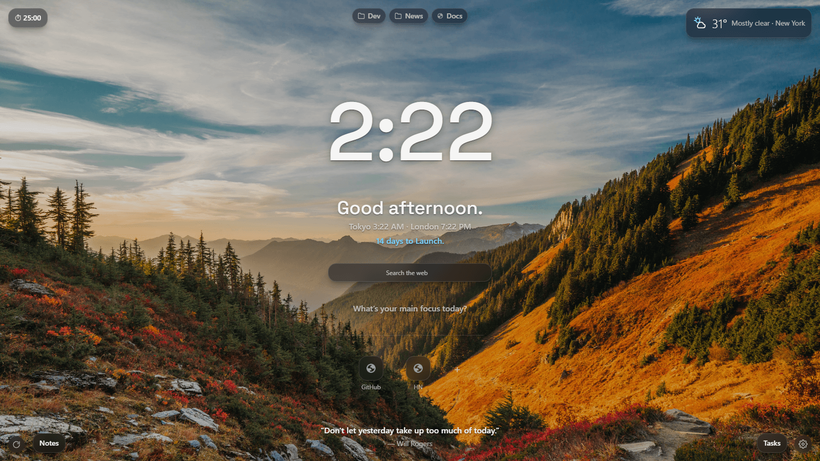 Screenshot of the Aurora project