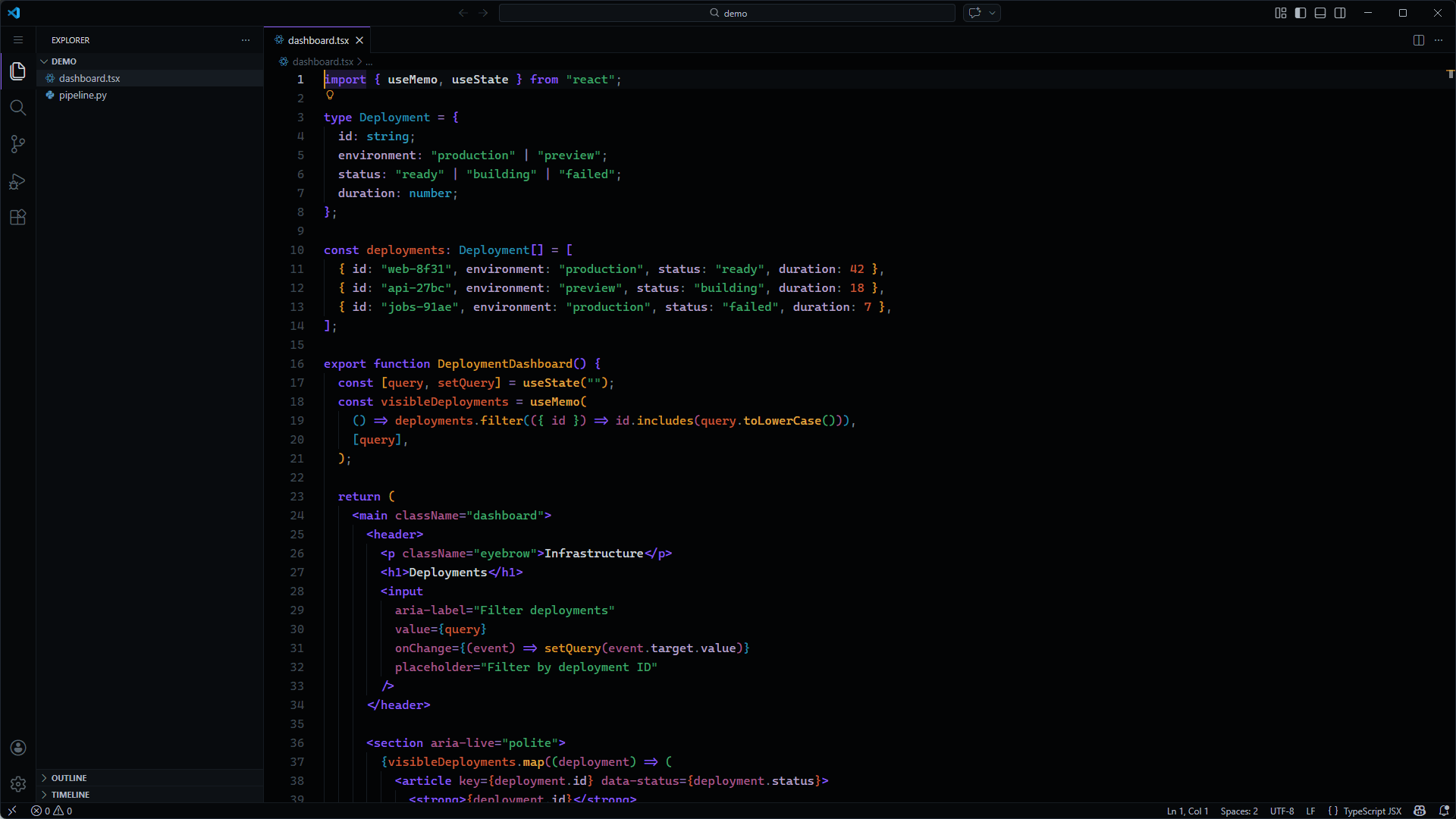 Screenshot of the Blackglass Deep Jewel project